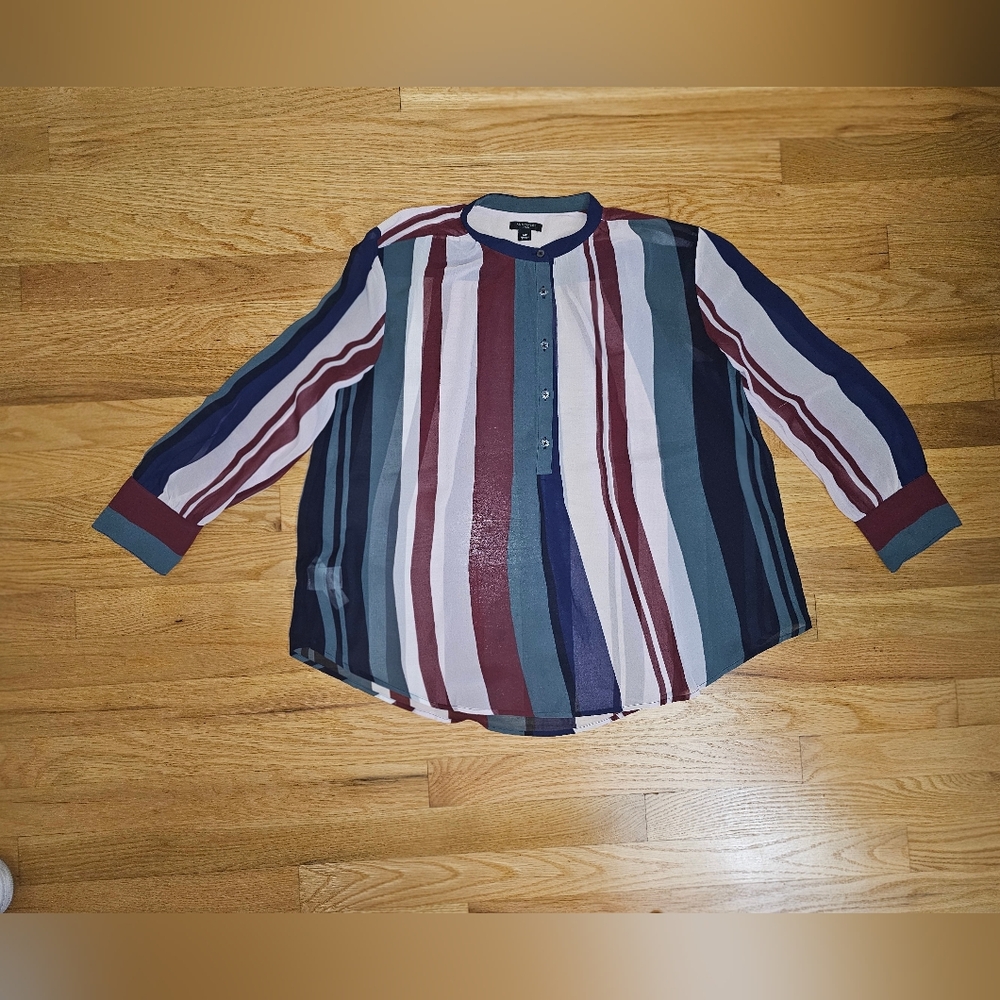 Ann Taylor Multicolor Striped Blouse